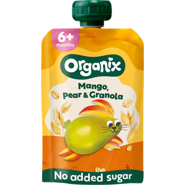 Organix Knijpfruit Mango, peer & granola 6x 6mnd