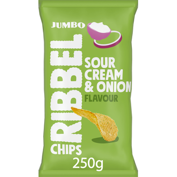 Jumbo Ribbelchips Sour Cream & Onion 250 g