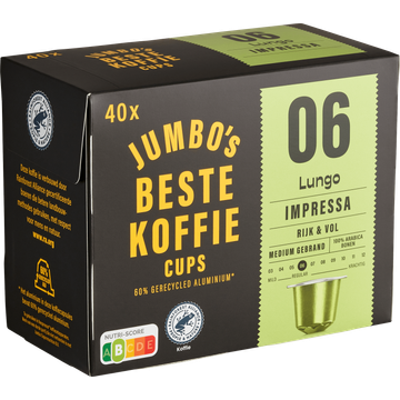 Jumbo's 06 Lungo Impressa Koffiecups 40 Stuks