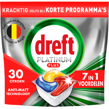 Dreft Platinum Plus All In One Vaatwastabletten Anti-dofheidstechnologie 30 X