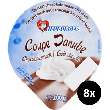 Neuburger Coupe Danube Chocoladesmaak 8 x 200 g