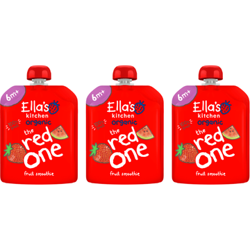 Ella's Kitchen Fruit smoothie the red one 6+ biologisch 3x 90 g