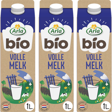Arla Biologisch Volle Melk 3x 1 L