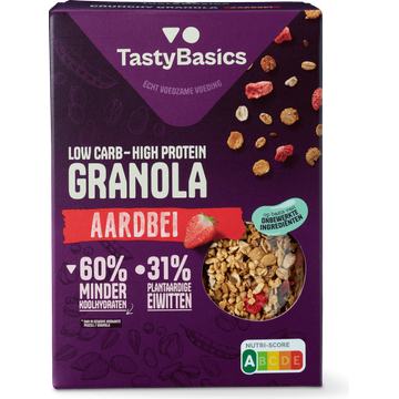 TastyBasics Low Carb - High Protein Granola Aardbei