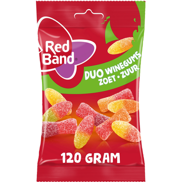 Red Band Duo Winegums Zoet - Zuur 120g