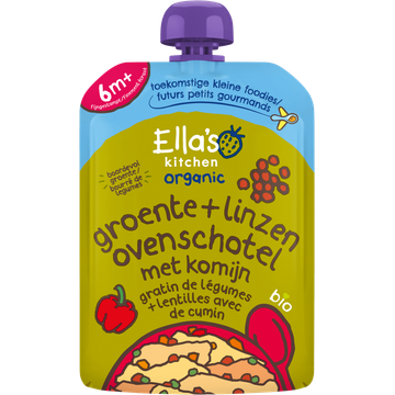 Ella's Kitchen Groente ovenschotel met linzen 6+ biologisch 130 g