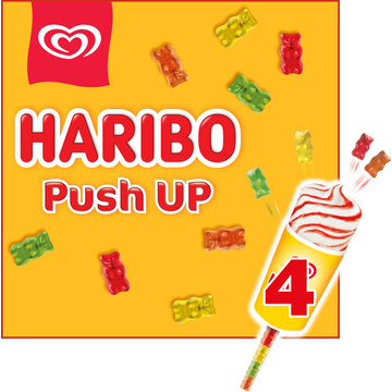OLA Waterijs Haribo Push-Up 4 Stuks