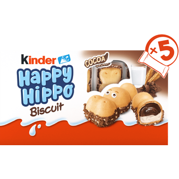 Kinder Happy Hippo Biscuit Cacao 5 Stuks 103,5 g