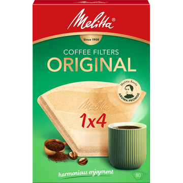 Melitta Original Koffiefilters 1x4 Bruin 80 stuks