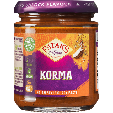 Patak's Original Korma Indiase Kruidenpasta 165g
