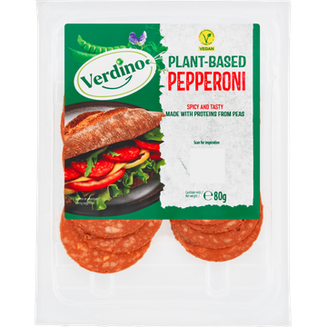 Verdino Salami Plantaardige Peperoni 80 g