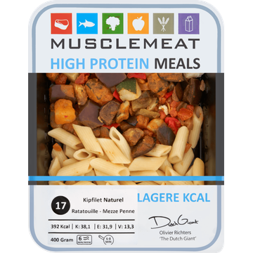 Muscle Meat High Protein Meals Kipfilet Naturel Ratatouille - Mezze Penne 400 g