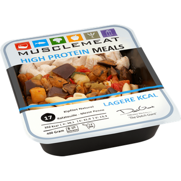 Muscle Meat High Protein Meals Kipfilet Naturel Ratatouille - Mezze Penne 400 g