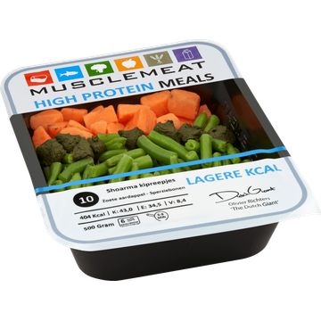 Muscle Meat High Protein Meals Shoarma Kipreepjes Zoete Aardappel - Sperziebonen 500 g