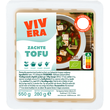 Vivera Zachte Tofu 550 g