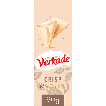 Verkade Wit/Crisp reep 90 g Fairtrade