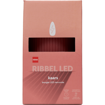 HEMA LED kaars 7,5x12,5 donker roze