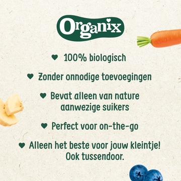 Organix Veggielicious Knijpfruit Mango, Abrikoos, Wortel & Venkel 12+m