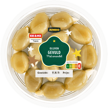 Jumbo Olijven Gevuld met Amandel 100 g