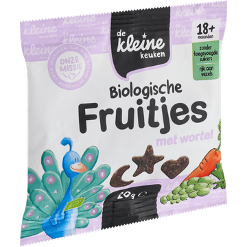 De Kleine Keuken Biologische Fruitjes met Wortel 18+ Maanden 20 g