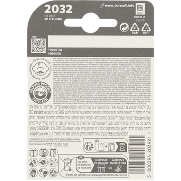Duracell Knoopcel CR2032 2x
