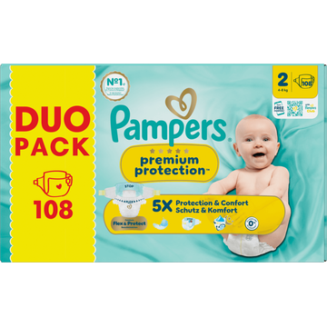 Pampers Premium Protection Maat 2, 108 Luiers
