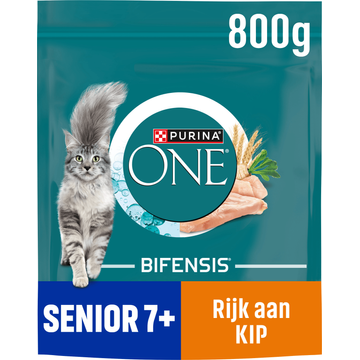 PURINA® ONE Senior 7+ Rijk aan Kip kattenvoer 800 gr