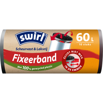 Swirl Vuilniszakken met Fixeerband 60 liter 10 stuks