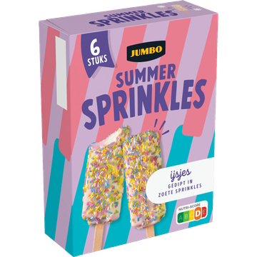 Jumbo Summer Sprinkles IJsjes 6 Stuks
