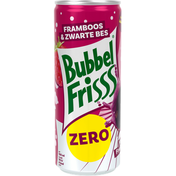 BubbelFrisss Zero Framboos Zwarte Bes 0,25 L
