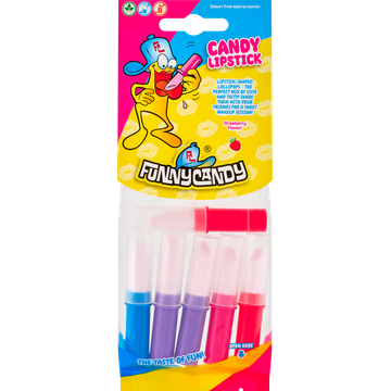 Funny Candy Strawberry Flavour Candy Lipstick 30 g