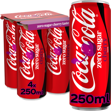 Coca-Cola Zero Sugar Cherry 4 x 250 ml
