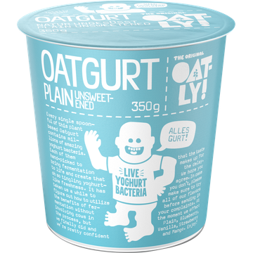 Oatly! The Original Oatgurt Plain Unsweetened 350 g