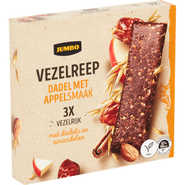 Jumbo Vezelreep Dadel met Appelsmaak 3 Stuks 90 g