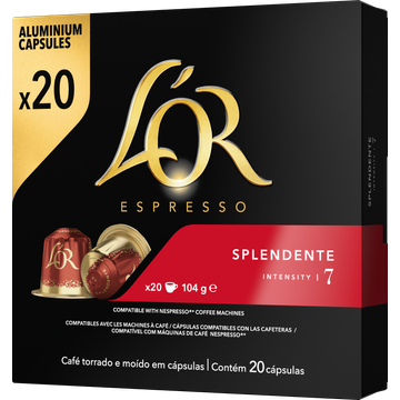 L'OR Espresso Splendente Aluminium Capsules 20 Stuks 104 g