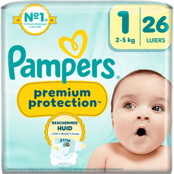 Pampers Premium Protection Maat 1, 26 Luiers