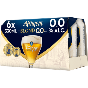 Affligem Blond 0.0 Bier Blik 6 x 330ml