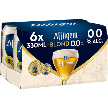 Affligem Blond 0.0 Bier Blik 6 x 330ml