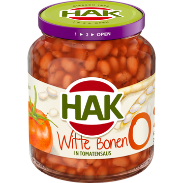 Hak Witte Bonen in Tomatensaus 0% 360 g