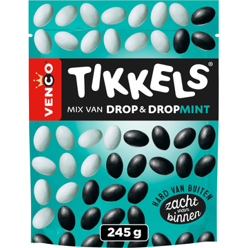 Venco Tikkels Mix van Drop & Dropmint 245 g