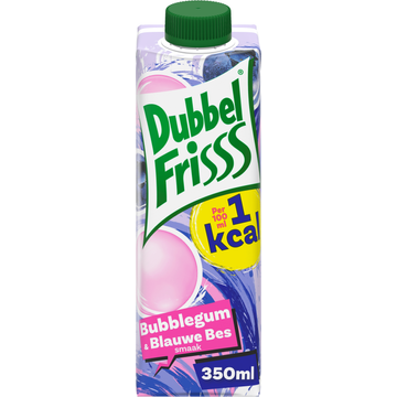 DubbelFrisss 1kcal SmaakMakers Bubblegum & Blauwe Bes 350ML
