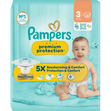 Pampers Premium Protection Maat 3, 31 Luiers