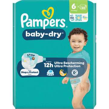 Pampers Baby-Dry Maat 6, 22 Luiers