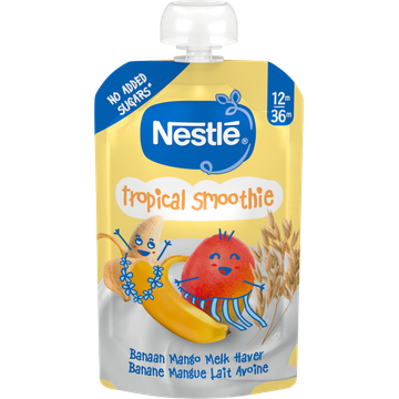 Nestlé Tropical Smoothie Banaan Mango Melk Haver 12m-36m 110 g