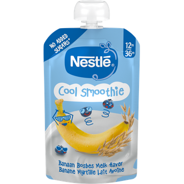 Nestlé Cool Smoothie Banaan Bosbes Melk Haver 12m-36m 110 g