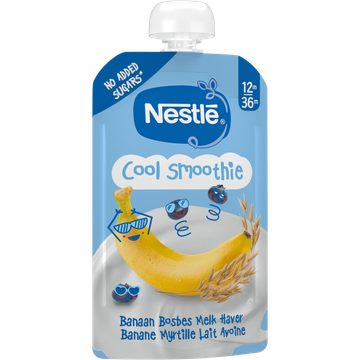 Nestlé Cool Smoothie Banaan Bosbes Melk Haver 12m-36m 110 g