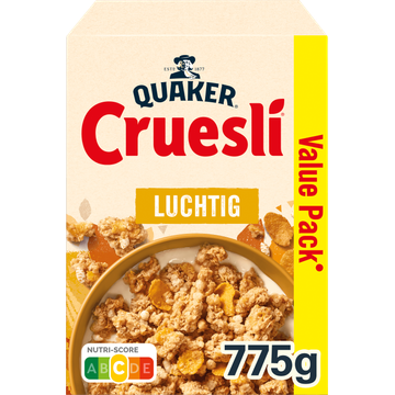 Quaker Cruesli Luchtig Ontbijtgranen Voordeelverpakking 775 gr