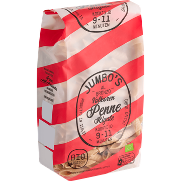 Jumbo's Biologisch Volkoren Penne Rigate 500 g