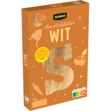 Jumbo Chocoladeletter Wit S 160 g
