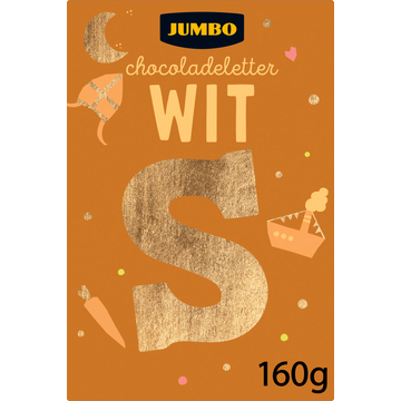 Jumbo Chocoladeletter Wit S 160 g